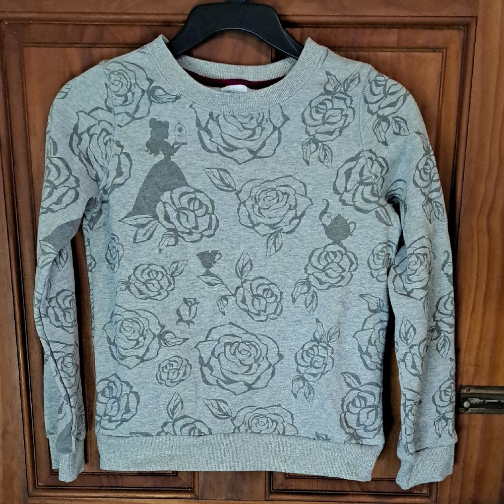 Disney Gray Pullover with Pink Neck Trim